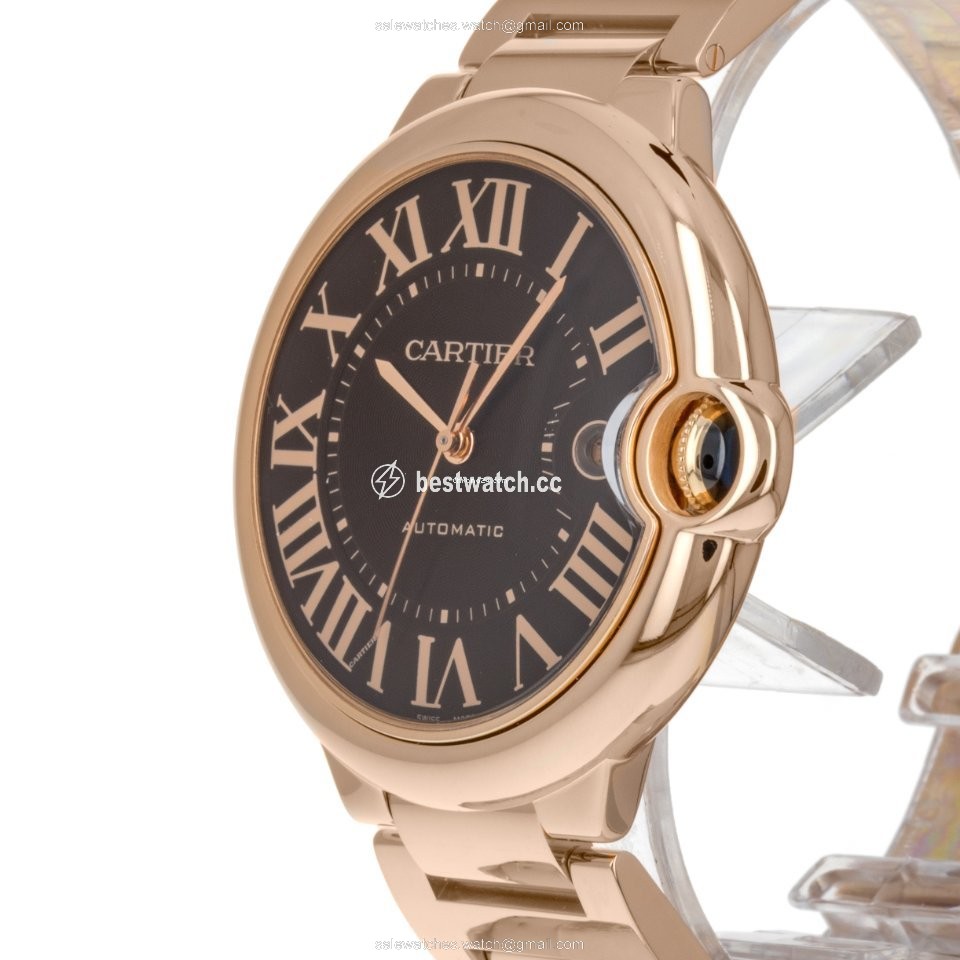 IMG_9086 Cartier Ballon Bleu 42mm Mens watch Unisex Automatic Rose gold W6920036 2999 3