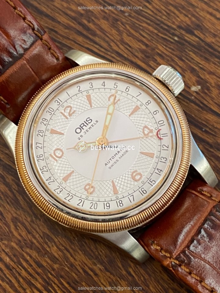 IMG_9086 Oris Big Crown Pointer Date Mens watch Unisex Automatic Gold Steel 7543 3