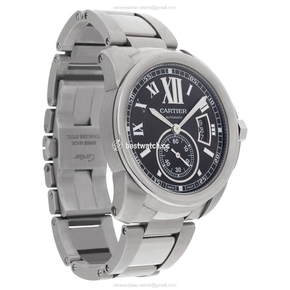 IMG_9086 Cartier Calibre de Cartier Mens watch Unisex Automatic Steel W7100016 3