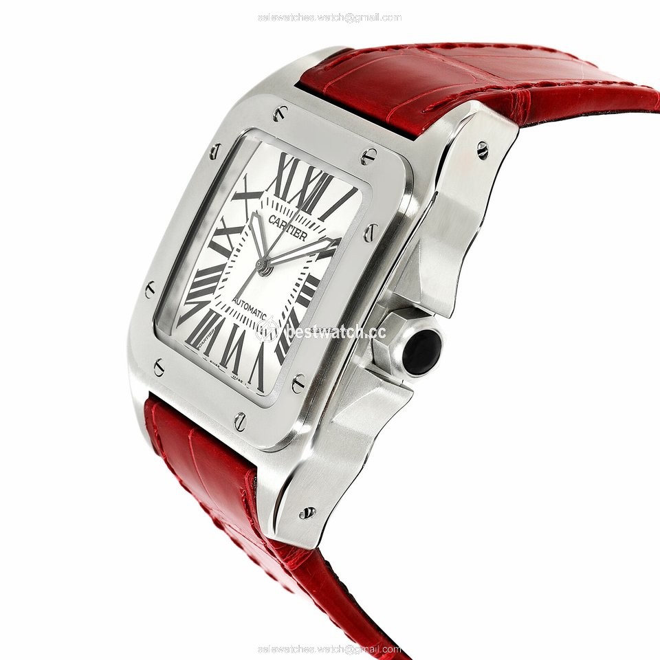 Cartier Santos 100 Mens watch Unisex Automatic Steel 100 W20073X8 3