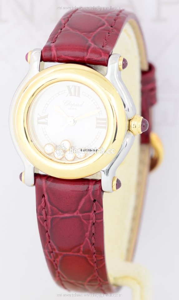 IMG_9086 Chopard Happy Sport Womens watch Quartz Gold Steel 27 8246-21 3