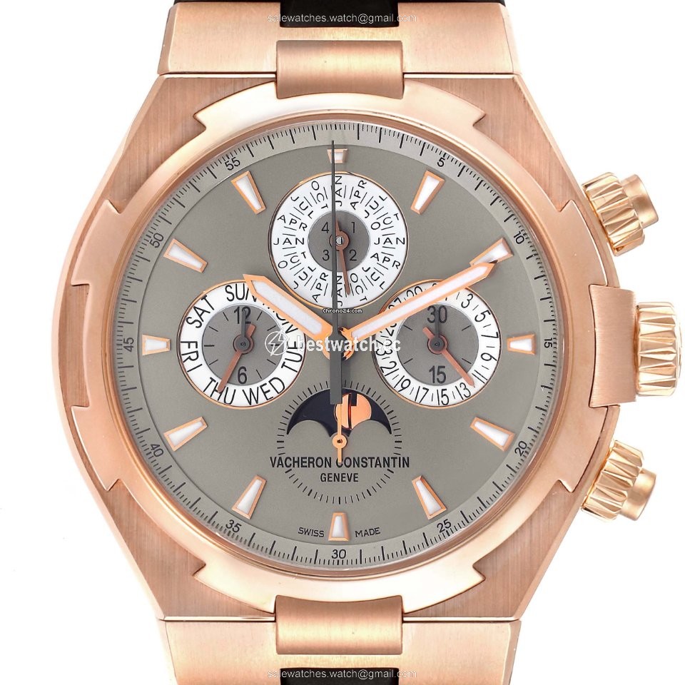 IMG_9086 Vacheron Constantin Overseas Chronograph Mens watch Unisex Automatic Rose gold 49020 000R-9753 3