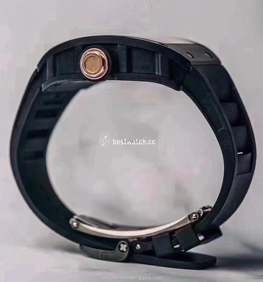 IMG_9086 Richard Mille RM 055 Mens watch Unisex Manual winding Ceramic Richard Mille RM055 Bubba Watson Black Ceramic Asia Edition Skeleton Dial Watch 3