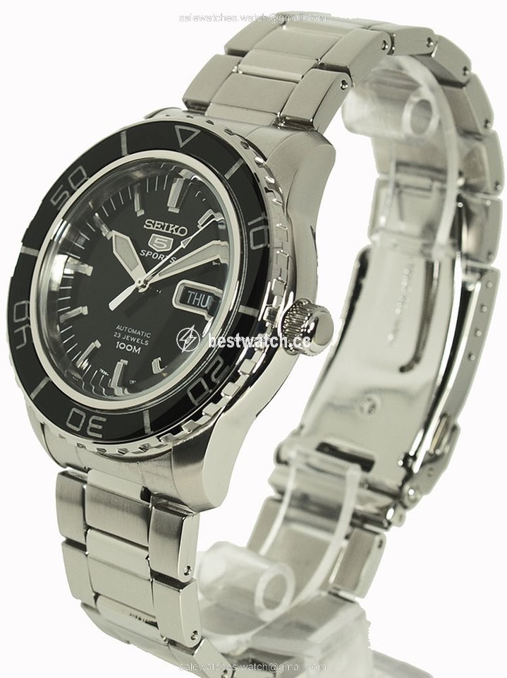 IMG_9086 Seiko 5 Sports Mens watch Unisex Automatic Steel SNZH55J1 3