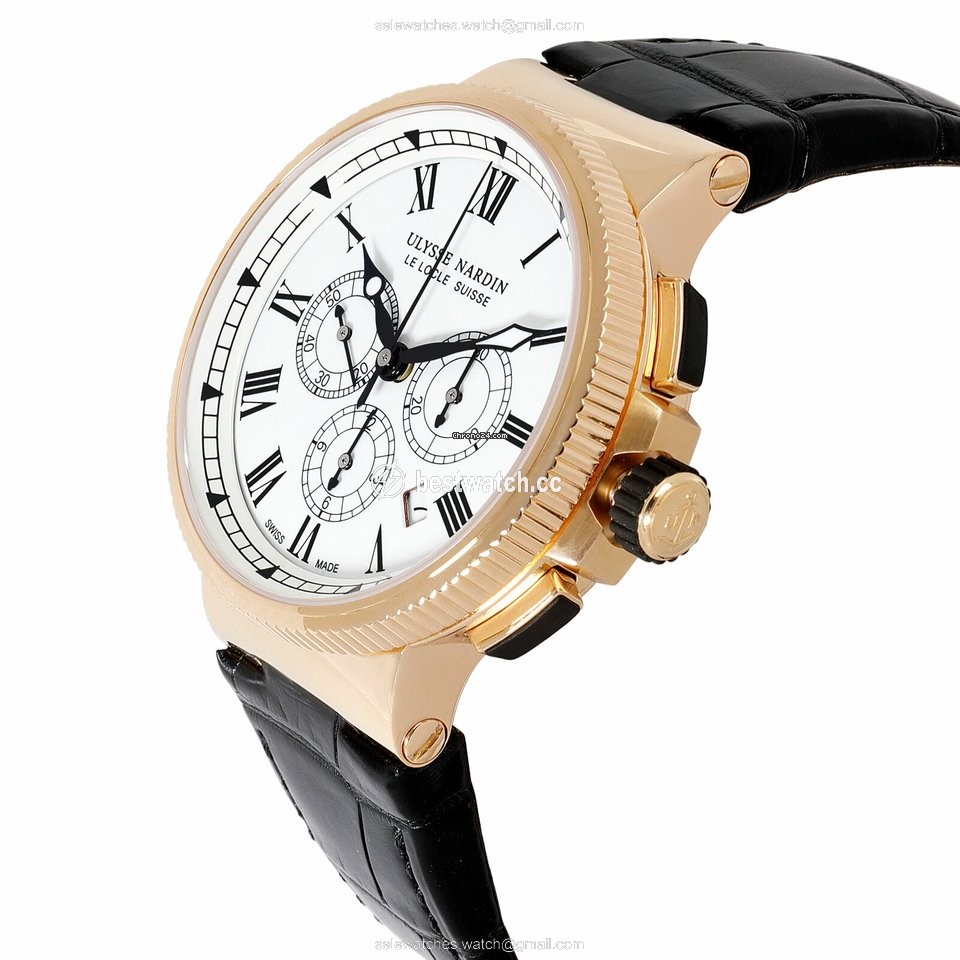 Ulysse Nardin Marine Chronograph Mens watch Unisex Automatic Rose gold 1506-150-3 LE 3