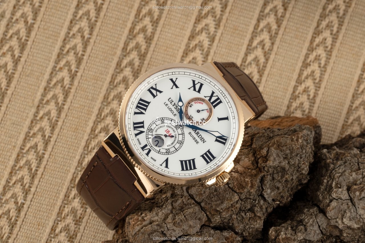 IMG_9086 Ulysse Nardin Marine Chronometer 43mm Mens watch Unisex Automatic Red gold 266-67 40 3