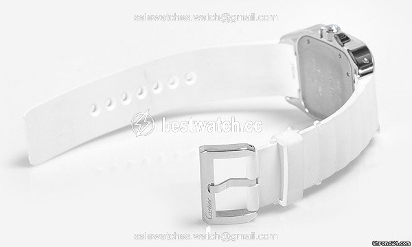 IMG_9086 Cartier Santos 100 Womens watch Automatic White gold WM50460M 3