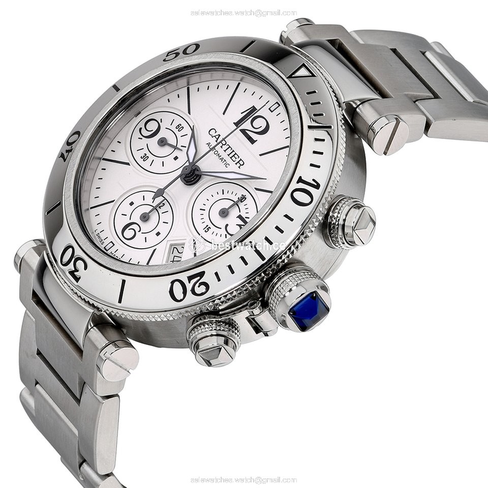 Cartier Pasha Seatimer Mens watch Unisex Automatic Steel W31089M7 3