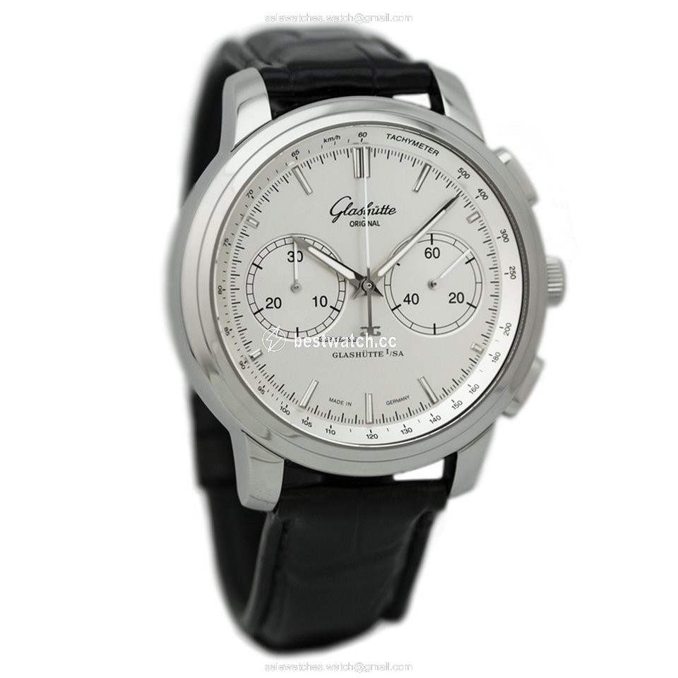 IMG_9086 Glashutte Original Senator Chronograph XL Mens watch Unisex Automatic Steel 1-39-34-21-42-04 or 39-34-21-42-04 3