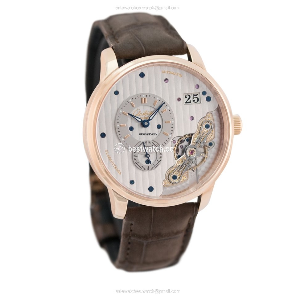 IMG_9086 Glashutte Original PanoMaticInverse Mens watch Unisex Automatic Red gold 1-91-02-01-05-30 or 91-02-01-05-30 3