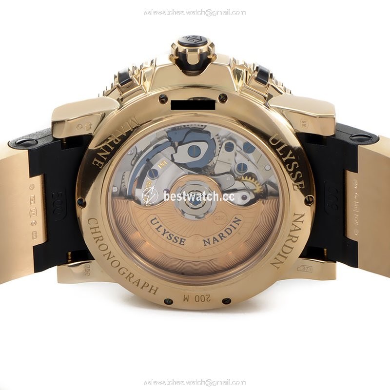 IMG_9086 Ulysse Nardin Maxi Marine Diver Mens watch Unisex Automatic Rose gold 8006-102-3A 92 3