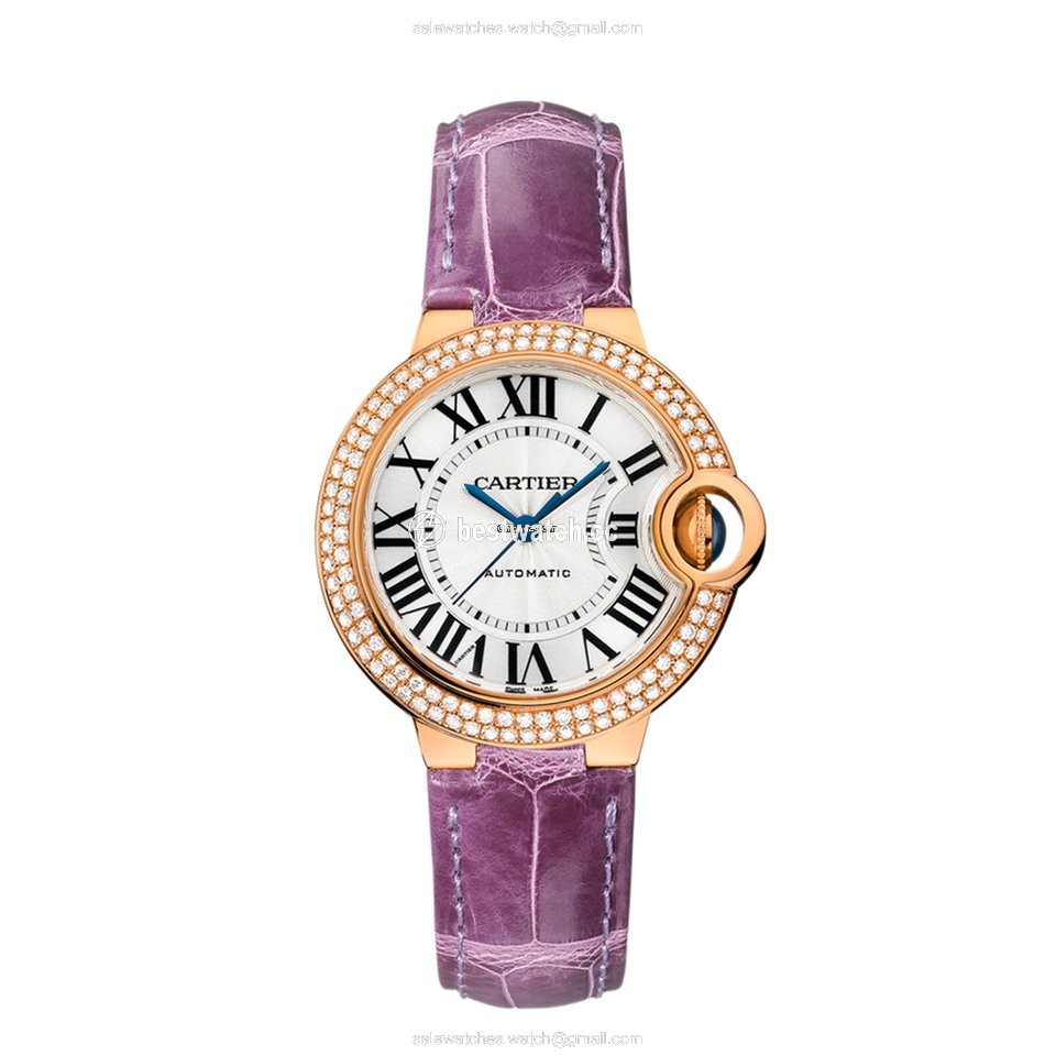 IMG_9086 Cartier Ballon Bleu 33mm Womens watch Automatic Rose gold WE902036 3