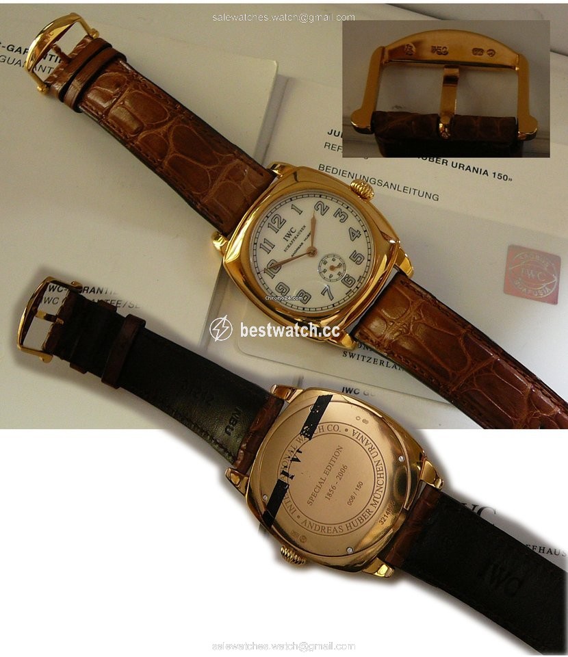 IMG_9086 IWC Mens watch Unisex Manual winding Red gold 2555-01 3