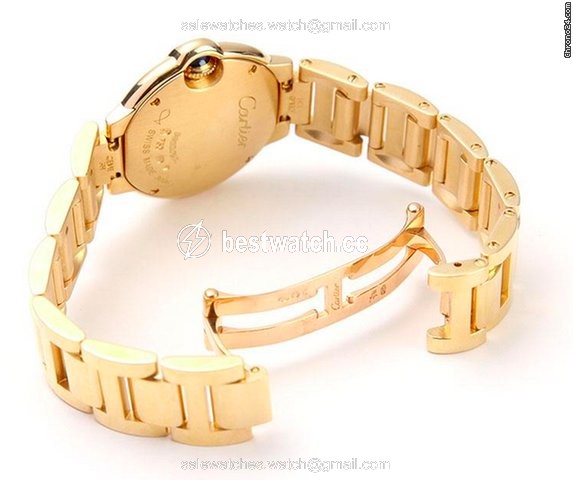 IMG_9086 Cartier Ballon Bleu 28mm Womens watch Quartz Yellow gold W69001Z2 3