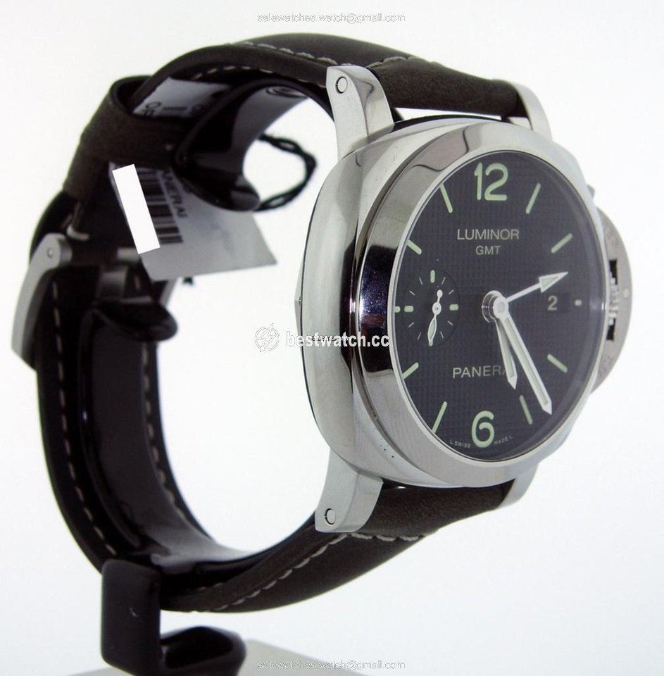 IMG_9086 Panerai Luminor 1950 3 Days GMT Automatic Mens watch Unisex Automatic Steel PAM00535 3