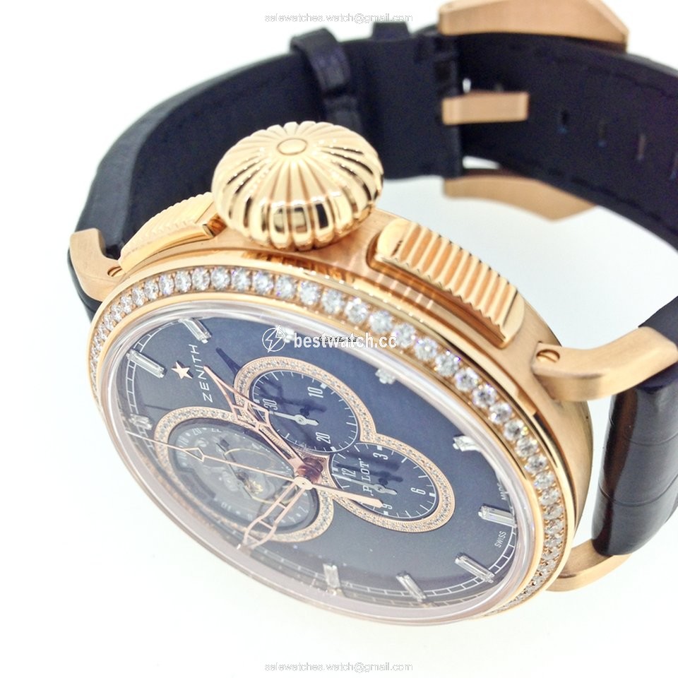 IMG_9086 Zenith Pilot Type 20 Tourbillon Mens watch Unisex Automatic Rose gold 22.2430.4035 29C714 3