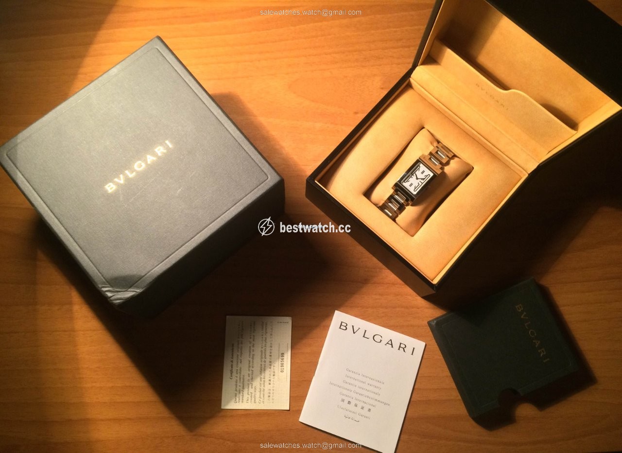 IMG_9086 Bulgari Rettangolo Womens watch Quartz Steel RT 39s 3