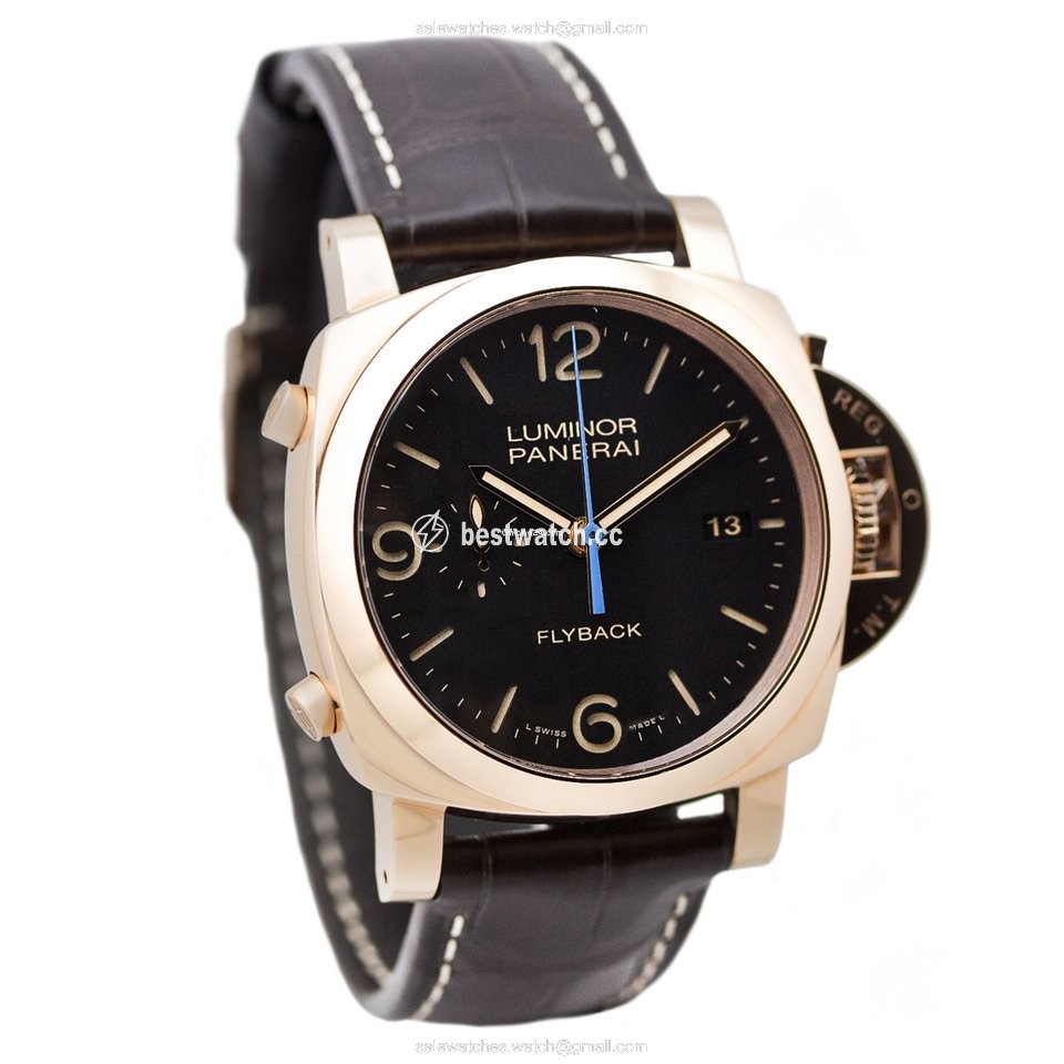 IMG_9086 Panerai Luminor 1950 3 Days Chrono Flyback Mens watch Unisex Automatic Red gold PAM00525 or PAM525 3