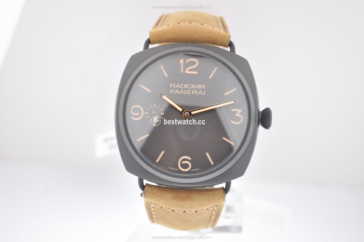 IMG_9086 Panerai Radiomir 3 Days 47mm Mens watch Unisex Manual winding Ceramic PAM00504 3