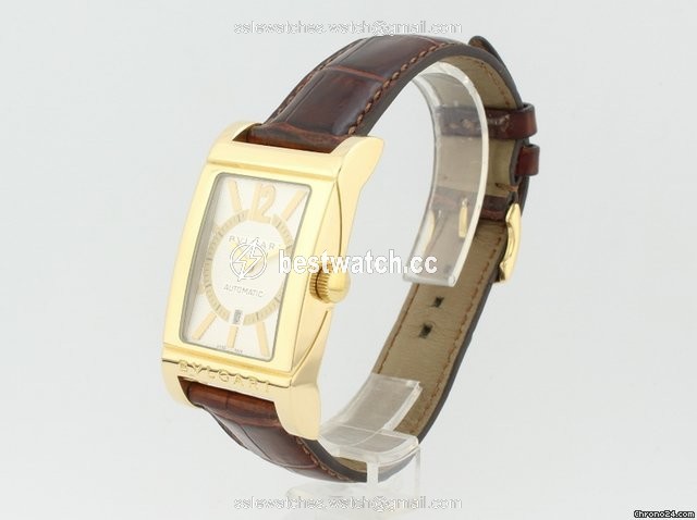 Bulgari Rettangolo Mens watch Unisex Automatic Yellow gold L2865 3