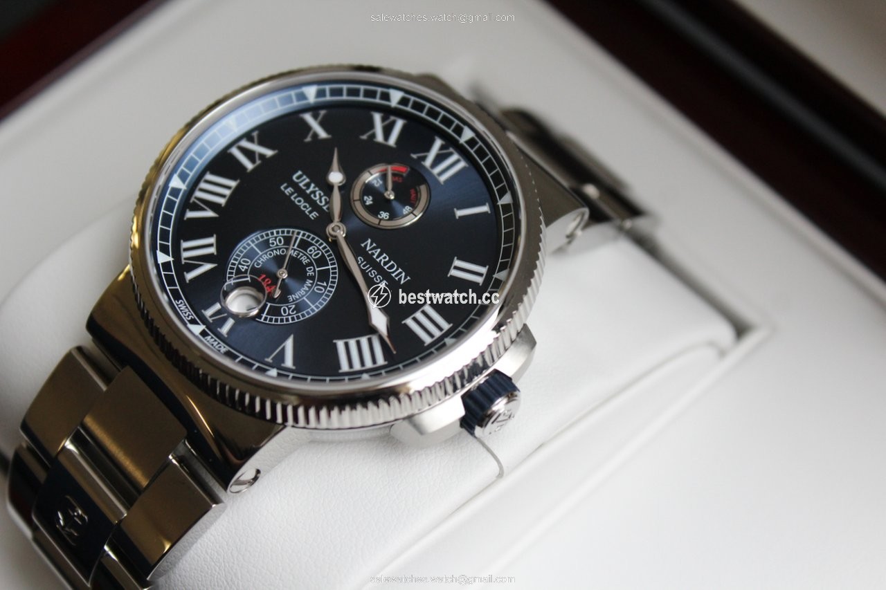 IMG_9086 Ulysse Nardin Marine Chronometer Manufacture Mens watch Unisex Automatic Steel 1183-122-7M 43 3