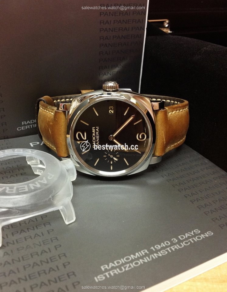 IMG_9086 Panerai Radiomir 1940 3 Days Mens watch Unisex Manual winding Steel PAM00514 3