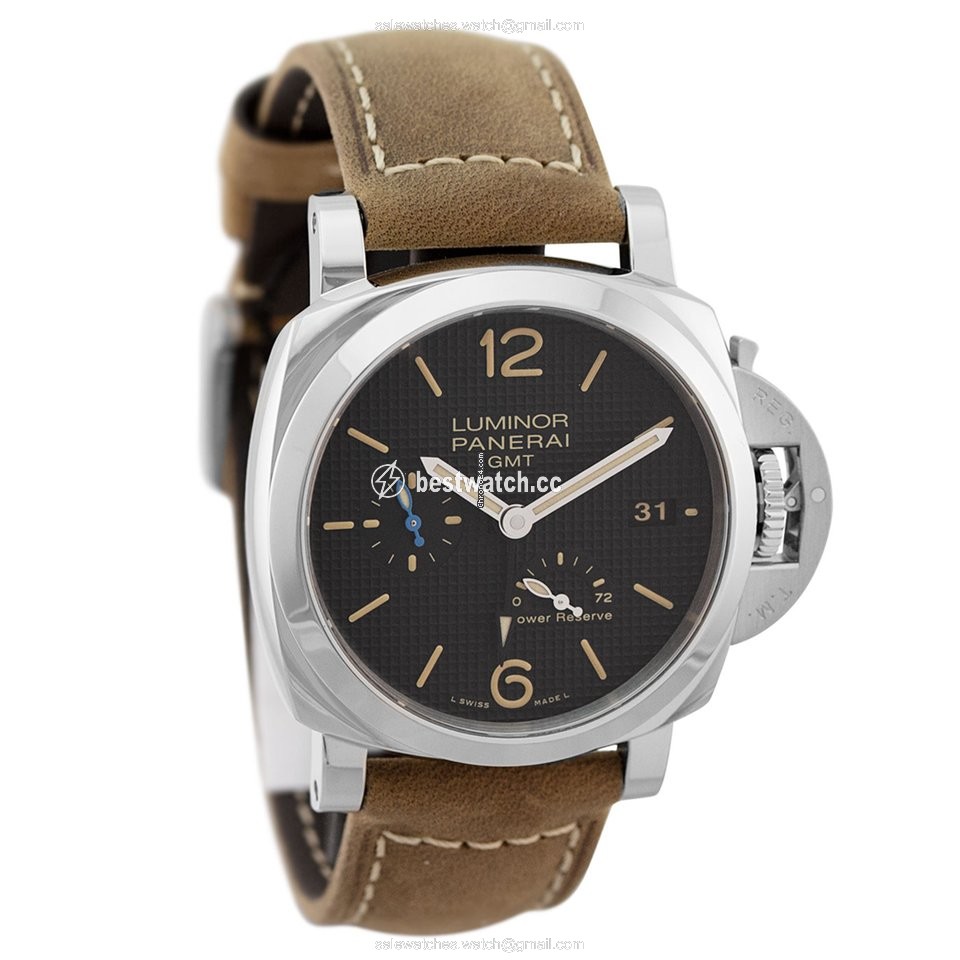 IMG_9086 Panerai Luminor 1950 3 Days GMT Power Reserve Automatic Mens watch Unisex Automatic Steel PAM01537 or PAM1537 3