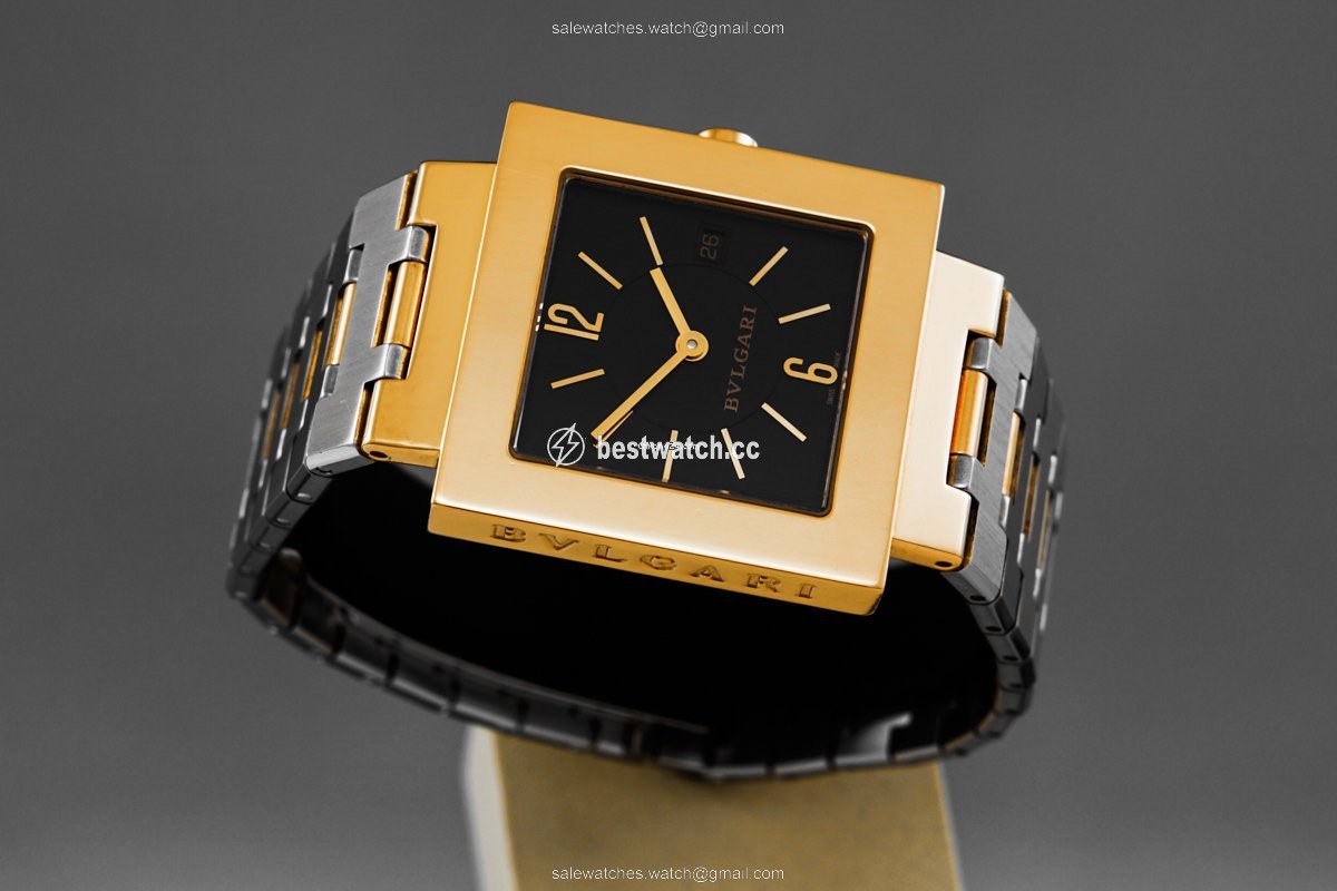 IMG_9086 Bulgari Quadrato Mens watch Unisex Quartz Yellow gold SQ 29 G 3