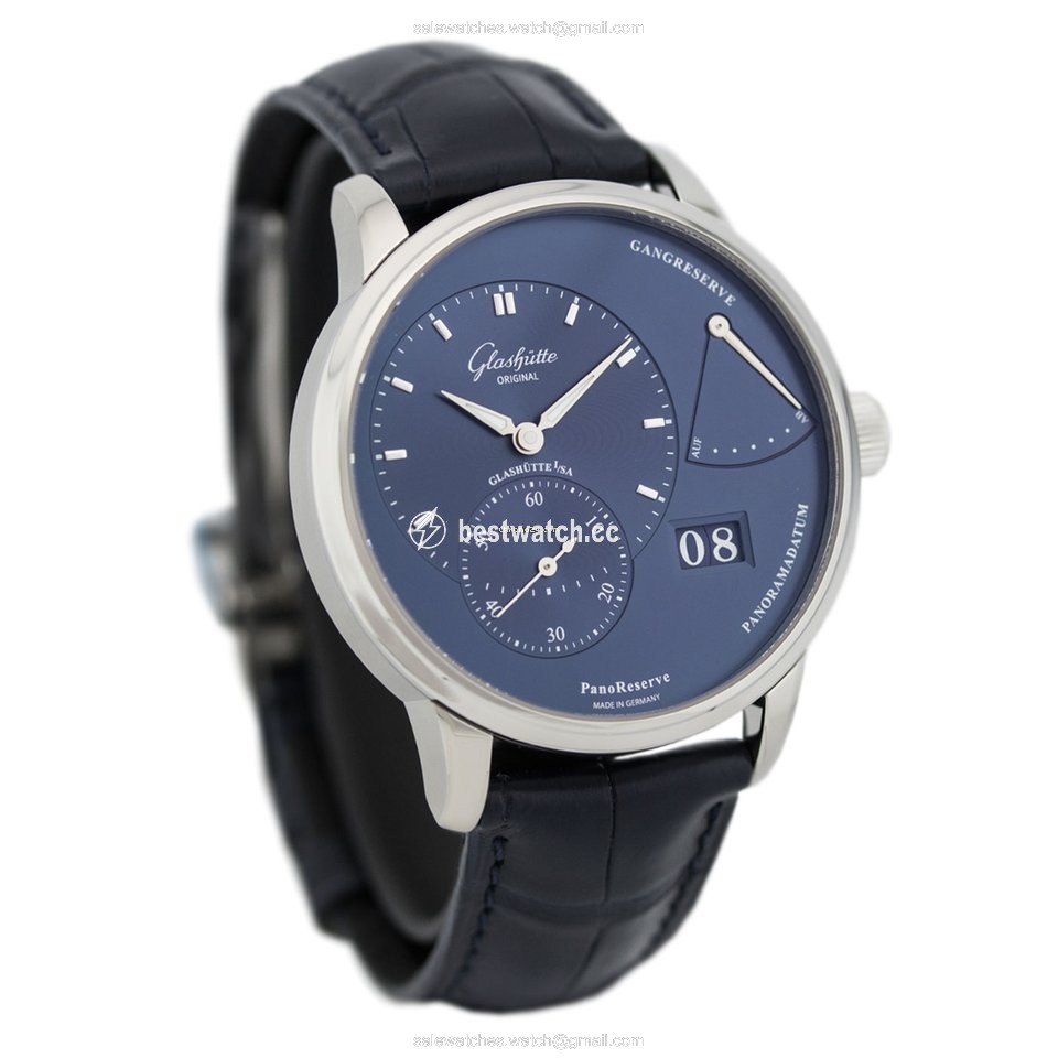 IMG_9086 Glashutte Original PanoReserve Mens watch Unisex Manual winding Steel 1-65-01-26-12-55 or 65-01-26-12-55 3