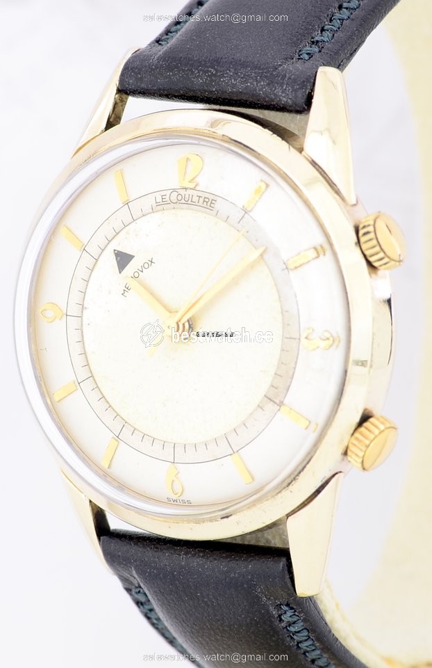 Jaeger-LeCoultre Mens watch Unisex Manual winding Gold Steel Memovox Vintage 3