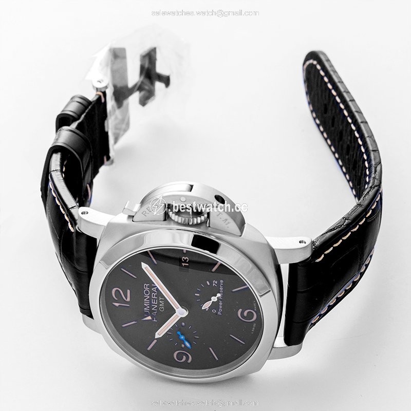 IMG_9086 Panerai Luminor 1950 3 Days GMT Power Reserve Automatic Mens watch Unisex Automatic Steel PAM01321 3