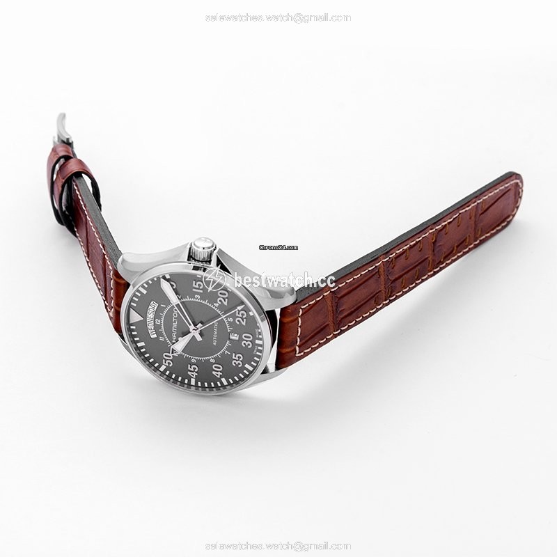 IMG_9086 Hamilton Khaki Pilot Day Date Mens watch Unisex Automatic Steel H64615585 3