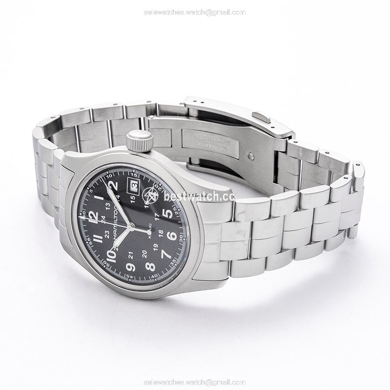 IMG_9086 Hamilton Khaki Field Mens watch Unisex Quartz Steel H68411133 3