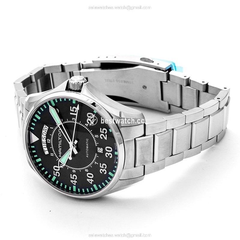 Hamilton Khaki Pilot Day Date Mens watch Unisex Automatic Steel H64615145 3