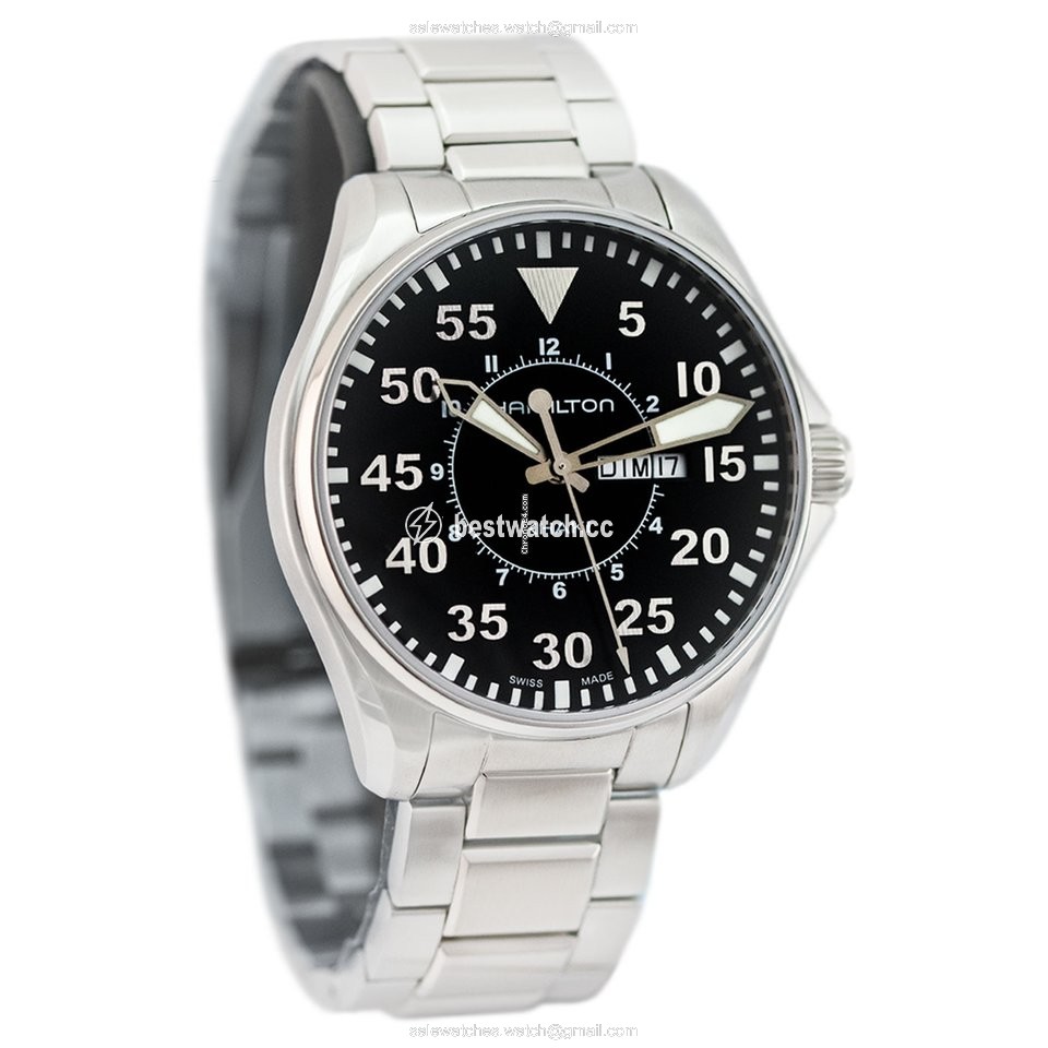 IMG_9086 Hamilton Khaki Pilot Mens watch Unisex Quartz Steel H64611135 3