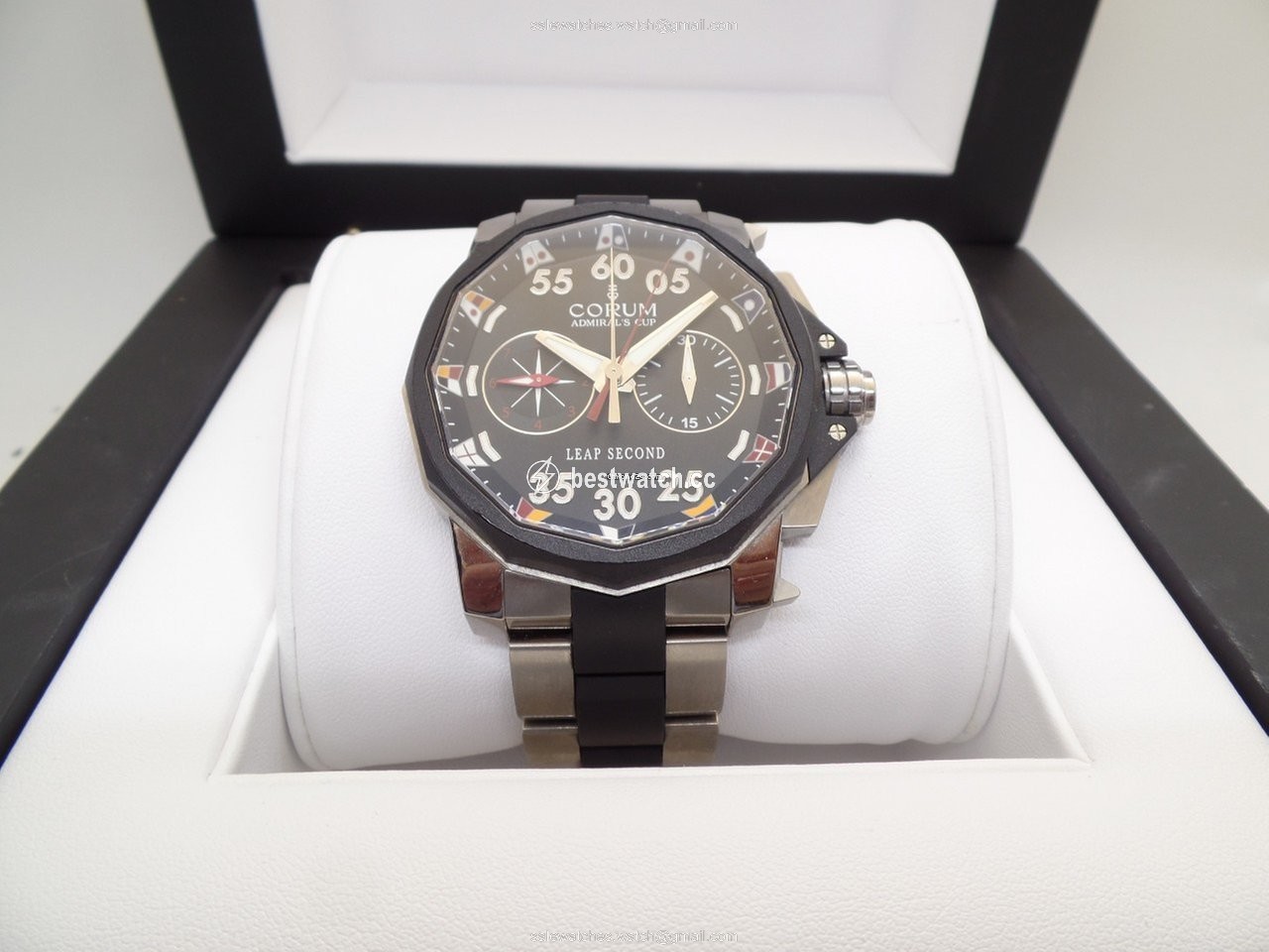 IMG_9086 Corum Admirals Cup Leap Second 48 Mens watch Unisex Automatic Titanium 895.931.06 V791 AN92 3