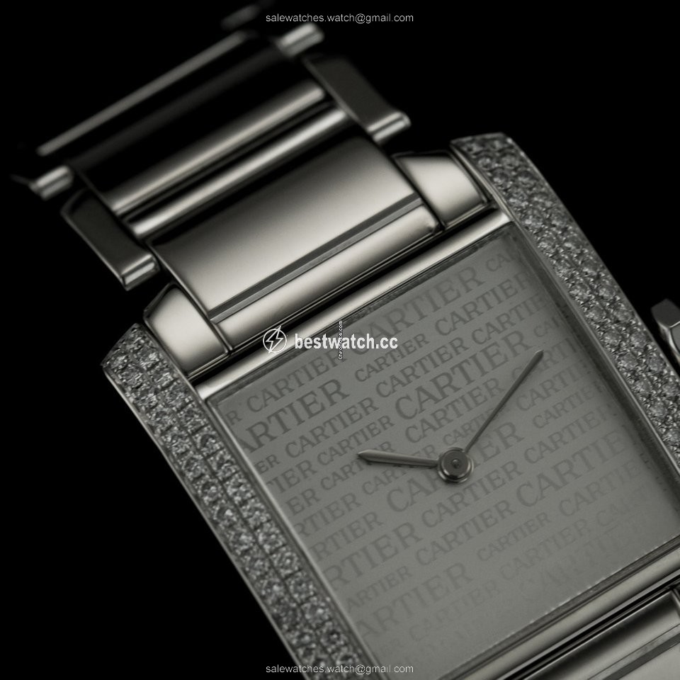IMG_9086 Cartier Tank Francaise Mens watch Unisex Quartz White gold WE101853 3