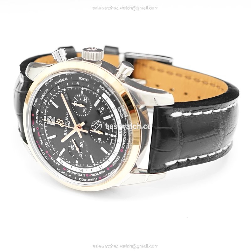 IMG_9086 Breitling Transocean Chronograph Unitime Mens watch Unisex Automatic Steel UB0510U4 BC26 3