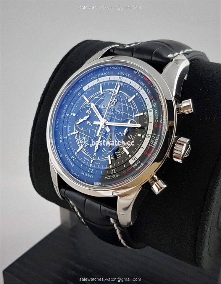 IMG_9086 Breitling Transocean Chronograph Unitime Mens watch Unisex Automatic Steel AB0510U4 BE84 256S 3