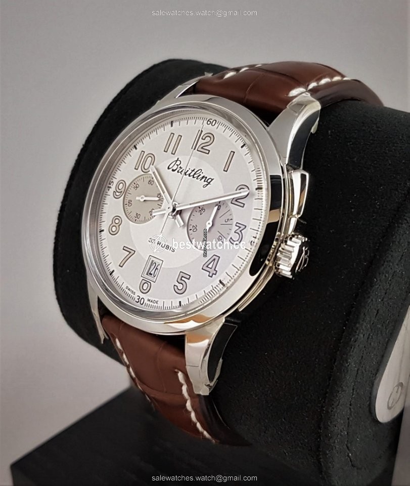 IMG_9086 Breitling Transocean Chronograph 1915 Mens watch Unisex Manual winding Steel AB141112 G799 739P 3