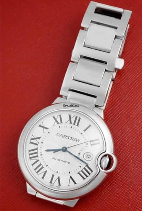 IMG_9081 Cartier Ballon Bleu Mens watch Unisex Automatic White gold W69013Z2 Replica 4