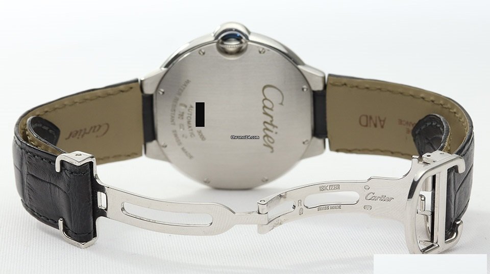 IMG_9081 Cartier Ballon Bleu 42mm Mens watch Unisex Automatic White gold 3000 Replica 4