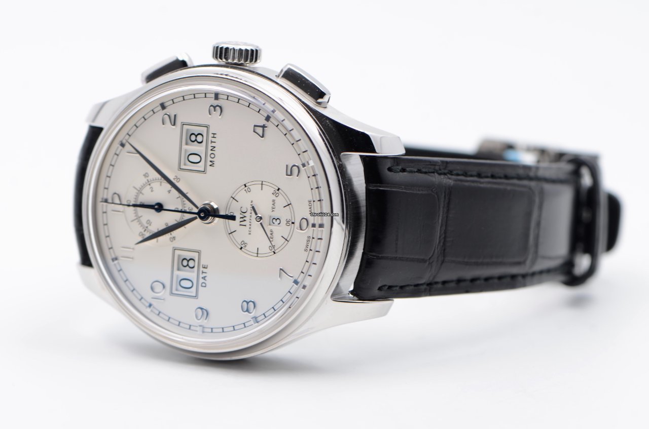 IMG_9081 IWC Portuguese Perpetual Calendar Digital Date-Month Mens watch Unisex Automatic Platinum IW397201 Replica 4