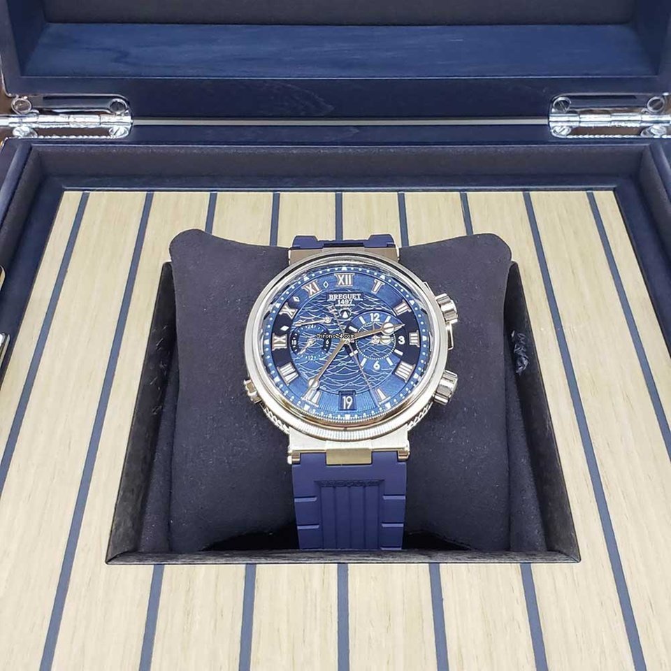 Breguet Marine Mens watch Unisex Automatic White gold 5547BB Y2 5ZU Replica 4