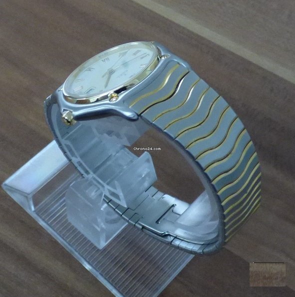 IMG_9081 Ebel Sportwave Mens watch Unisex Quartz Gold Steel 183909 Replica 4