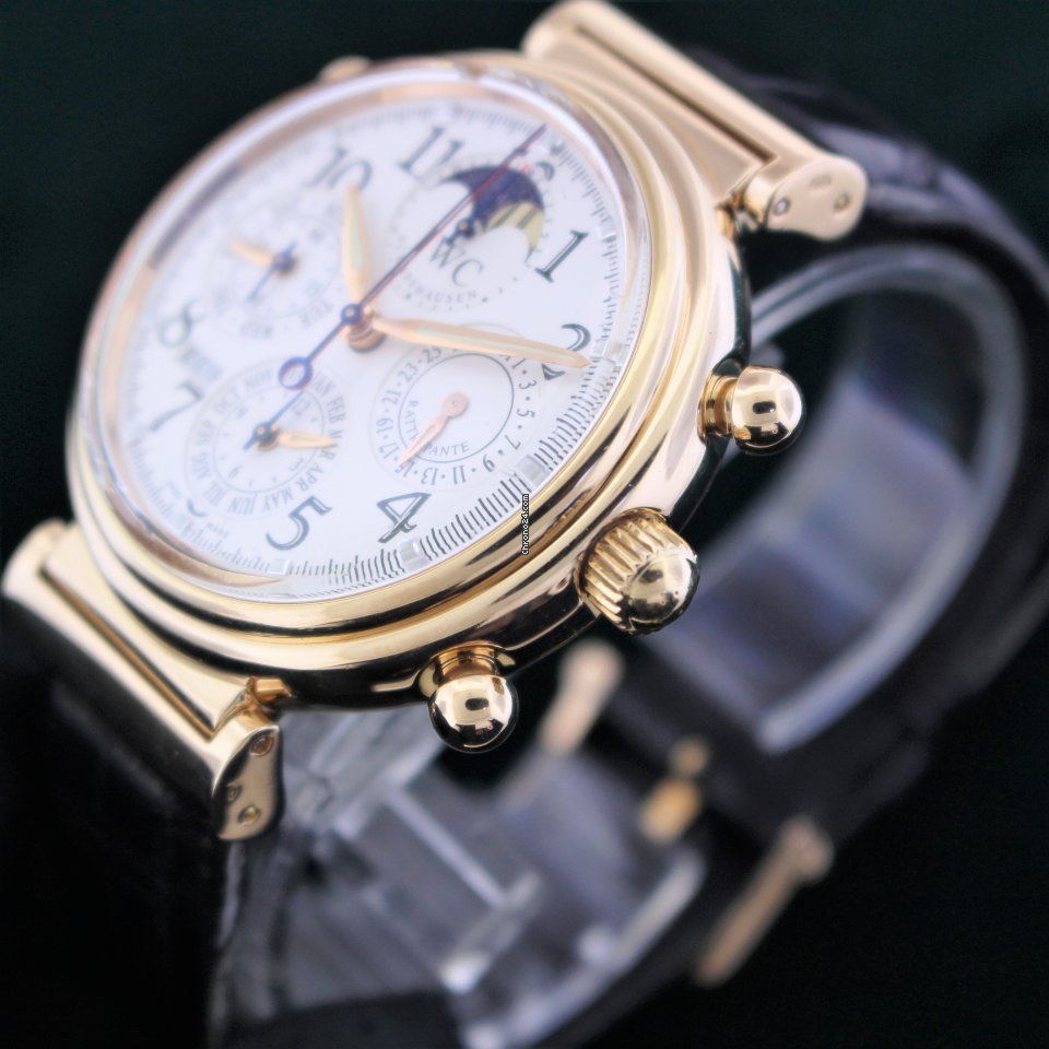 IMG_9081 IWC Da Vinci Perpetual Calendar Mens watch Unisex Automatic Yellow gold IW3754 Replica 4