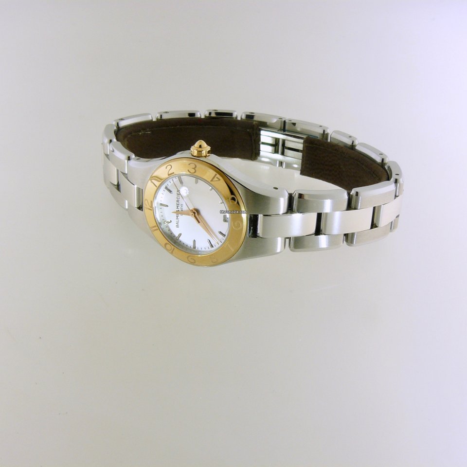 IMG_9081 Baume & Mercier Linea Quartz Gold Steel MOA10014 M0A10014 Replica 4