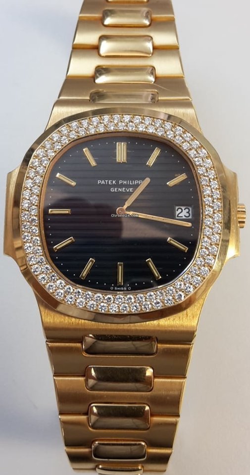 Patek Philippe Nautilus Mens watch Unisex Automatic Yellow gold 3700 3 Nautilus Blue original Steinbesatz Replica 4