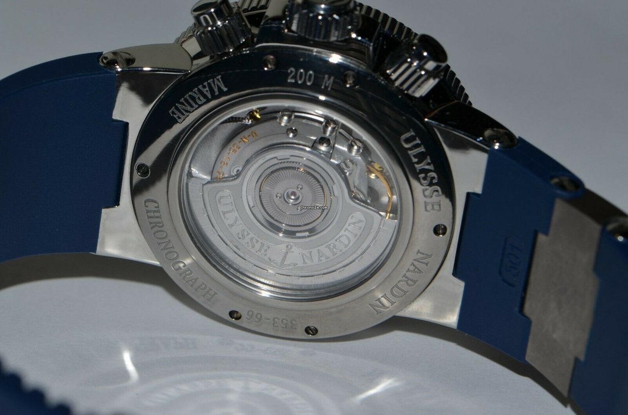 IMG_9081 Ulysse Nardin Marine Chronograph Mens watch Unisex Automatic Steel 353-66 323 Replica 4
