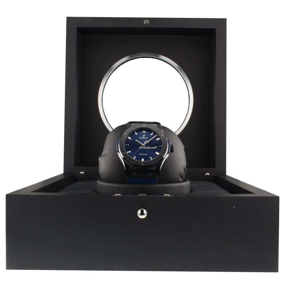 IMG_9081 Hublot Classic Fusion Blue Mens watch Unisex Automatic Ceramic 542CM7170LR Replica 4